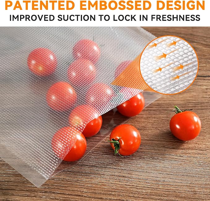 Vacuum Seal Bags for Food, Pint 6″x 10″50 Pcs, BPA Free Food saver Bags | Commercial Grade Precut Vacuum Sealer Bags for Food Sous Vide, Vacuum Storage Bags Food, Heavy Duty, Kitchen Essentials,