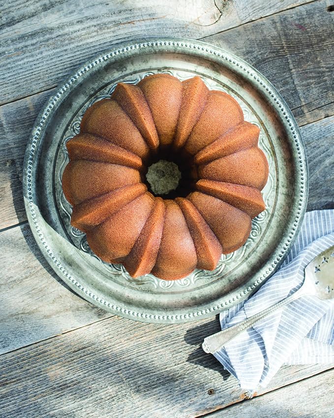 Nordic Ware Anniversary Bundt 12 Cup, Gold (Pack of 3)