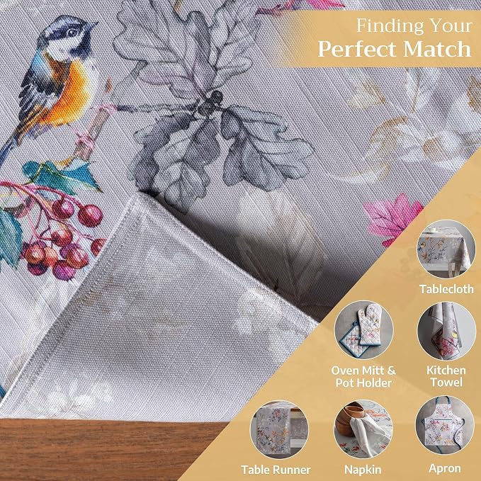 Maison d' Hermine Placemats Set of 4 Reusable 100% Cotton (13"x19") | Cloth Place Mats Washable Table Mats for Kitchen Dining Party Wedding Hotel Home Thanksgiving Christmas - Equinoxe - Grey