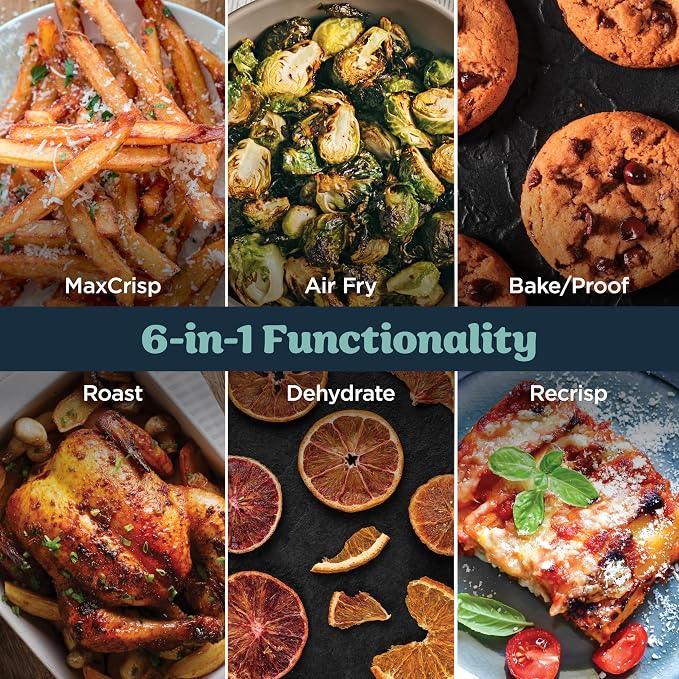 Ninja Crispi Pro 6-in-1 Glass Air Fryer, 450°F, Nontoxic, 6qt & 2.5qt Containers & Lids, Microwave, Freezer, Dishwasher Safe, Max Crisp, Air Fry, Bake, Roast, Recrisp, Dehydrate (Renewed)
