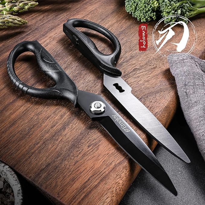 Titanium Kitchen Scissors, Japanese 5Cr15MoV Steel, Detachable | Food-grade stainless steel, Take-apart blades, Magnetic Storage Sleeve, Dishwasher Safe