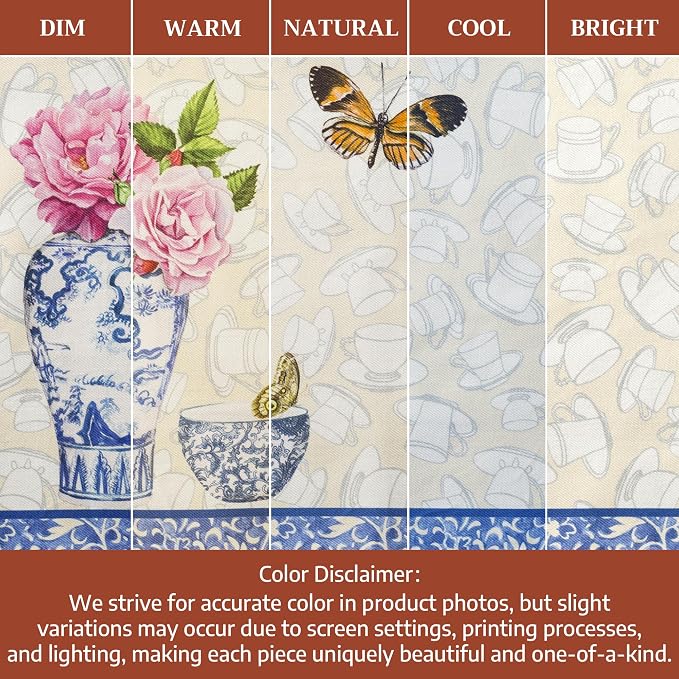 Maison d' Hermine Placemats Set of 4 Reusable 100% Cotton (13"x19") | Cloth Place Mats Washable Table Mats for Kitchen Dining Party Wedding Hotel Home Restaurant Spring Summer - Canton