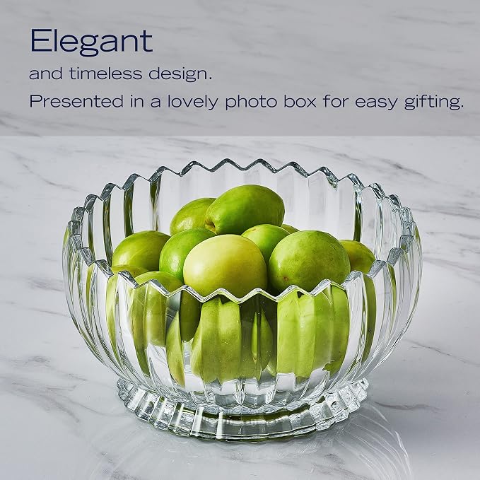 Mikasa Estate Crystal Footed Bowl, 9 Inch