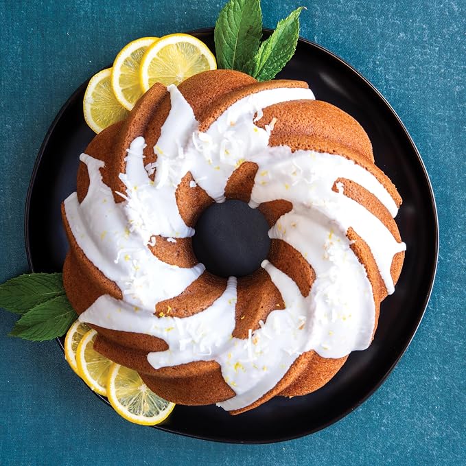 Nordic Ware Formed Swirl Bundt, 10 Cup, Twilight Blue