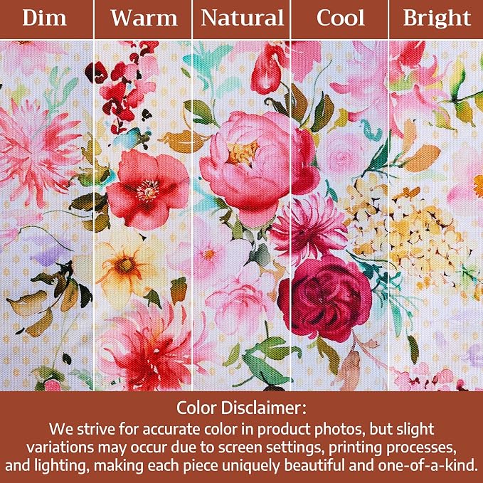 Maison d' Hermine Placemats Set of 4 Reusable 100% Combed Cotton (13"x19") | Cloth Place Mats Washable Table Mats for Kitchen Dining Party Wedding Hotel Home Restaurant Spring Summer - Summer Joy