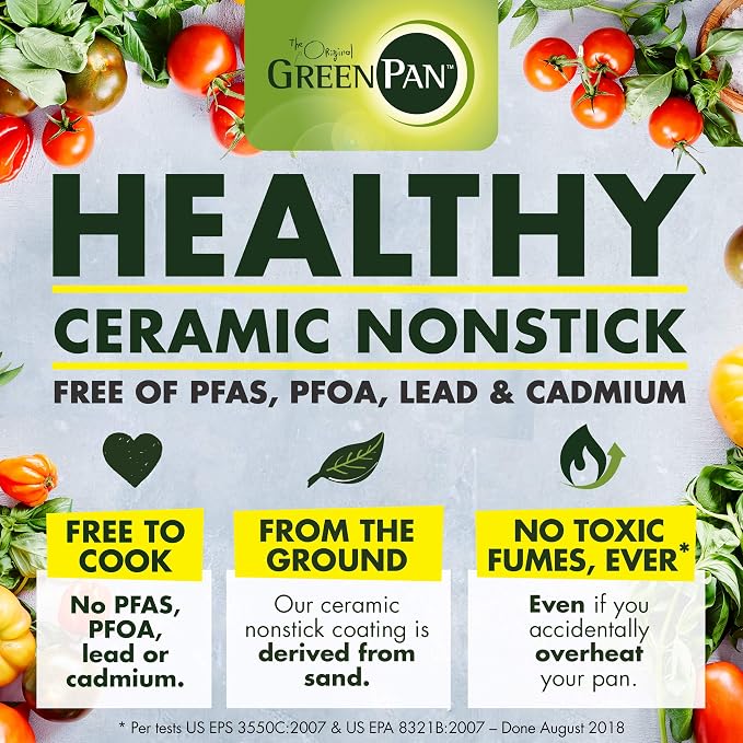 GreenPan Mini Healthy Ceramic Nonstick, 5" Round Egg Pan, PFAS-Free, Dishwasher Safe, Stay Cool Handle, Pink