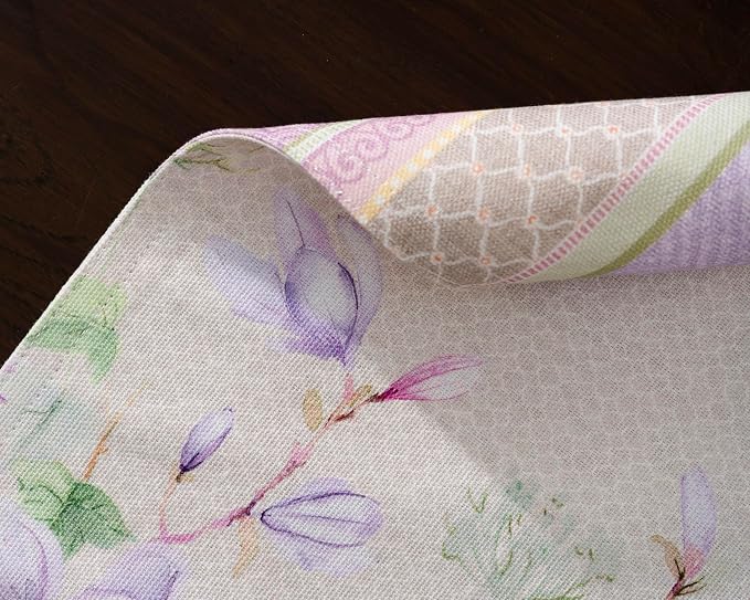 Maison d' Hermine Placemats Set of 4 Reusable 100% Cotton (13"x19") | Cloth Place Mats Washable Table Mats for Kitchen Dining Party Wedding Hotel Home Restaurant Spring Summer - Magnolia Mornings