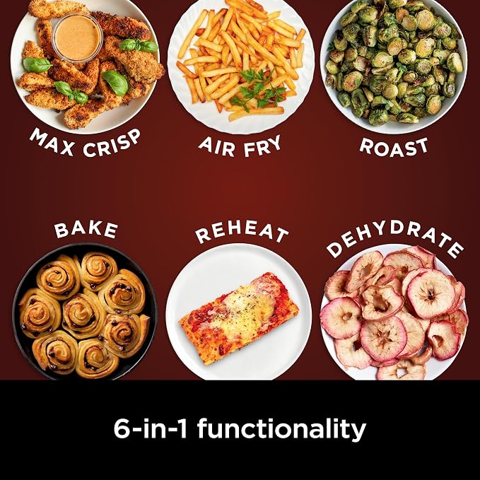 Ninja (Refurbished) Air Fryer Pro XL 6-in-1 with 6.5 QT Capacity, Max Crisp, Air Fry, Air Roast, Bake, Reheat, Dehydrate, Max Crisp Technology with 450F, Nonstick Basket & Crisper Plate (Renewed)