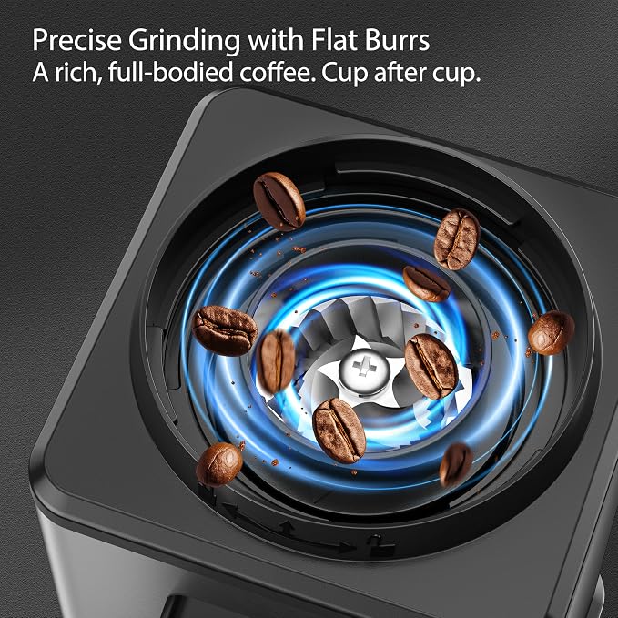 Electric Coffee Grinder, Suitable for Home Use, Features 25 Precise Grinding Settings, a 60-Second Timer Function, and an Easy-to-Clean Stainless Steel Coffee Bean Grinder