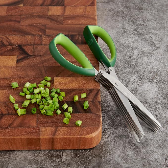 5-Blade Herb Scissors and Kitchen Shears, Cat Cora Approved, Stainless Steel Blades