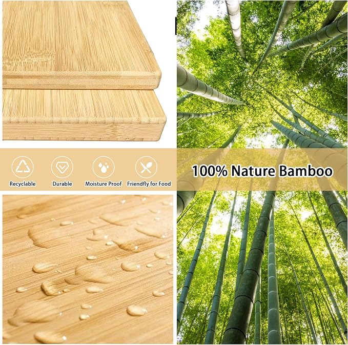 Bamboo Bread Box for Kitchen Countertop,Large Bread Storage Container with window,Modern Bread Storage Bin with Tool Holder for Homemade Bread Organizer (Double Layer)