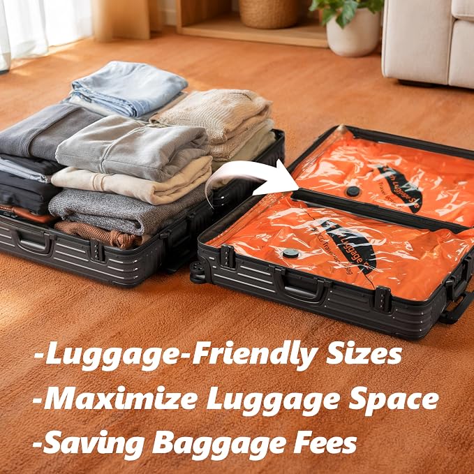 Travel Vacuum Bags with Cordless Electric Pump, 16 Combo Compression Packing Cubes for Clothing Clothes, Luggage Suitcase Organizer, Space Saver Vacation Cruise Travel Essentials, Multicolor