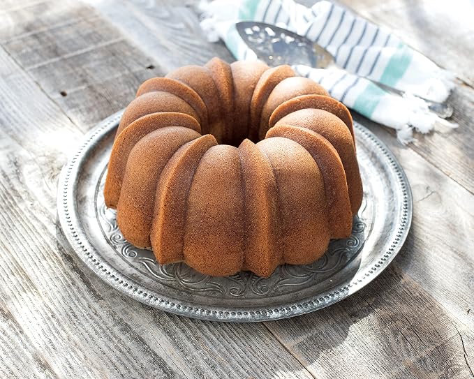 Nordic Ware Anniversary Bundt 12 Cup, Gold (Pack of 3)