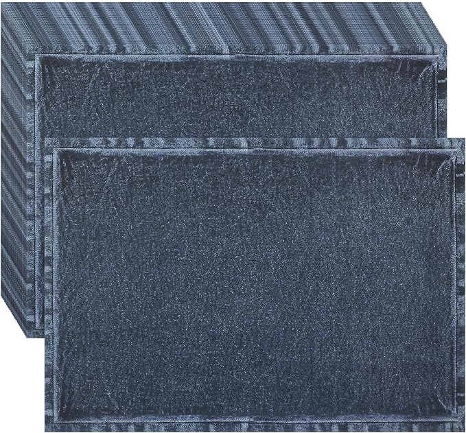 100 Pcs Denim Paper Placemats Faux Jean Blue 14 x 10 Inch Disposable Place Mats for Western BBQ Cowboy Wedding Bridal Shower Party Home Table Kitchen Decor