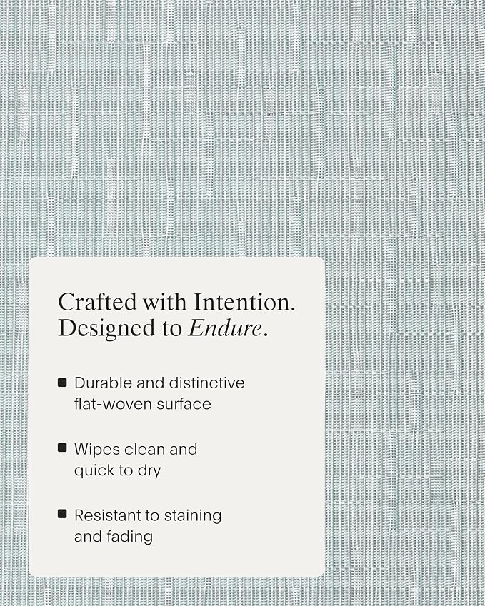 Chilewich Bamboo Placemats Set of 4, Woven Rectangle Placemats | Reusable, Stain-Resistant, Indoor/Outdoor Tabletop Protection, 19" x 14", Seaglass