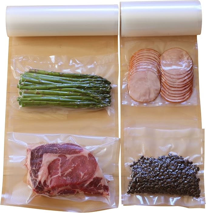 Simple Houseware 11" & 8" Vacuum Sealer Bags Sous Vide Roll, 2-Pack | Each 50', Commercial Grade, BPA Free, Airtight Food Storage