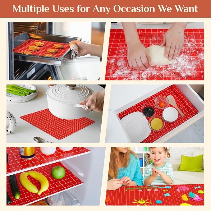 GTJ Silicone Baking Mat Roll, Reusable Baking Sheet Liners, 16 in x 10 ft | Free Cut to Size, Food-Grade, Non-Stick, Non-Slip, For Dough, Pastry, Air Fryer, Freeze Dryer, Oven Pan, Kitchen Counter