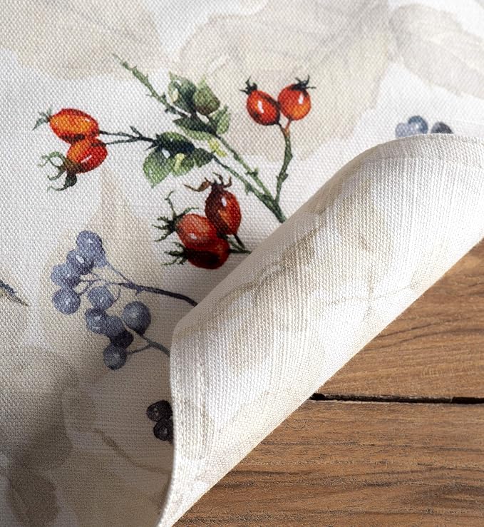 Maison d' Hermine Placemats Set of 4 Reusable 100% Cotton (13"x19") | Cloth Place Mats Washable Table Mats for Kitchen Dining Party Wedding Hotel Home Thanksgiving Christmas - Equinoxe - Beige