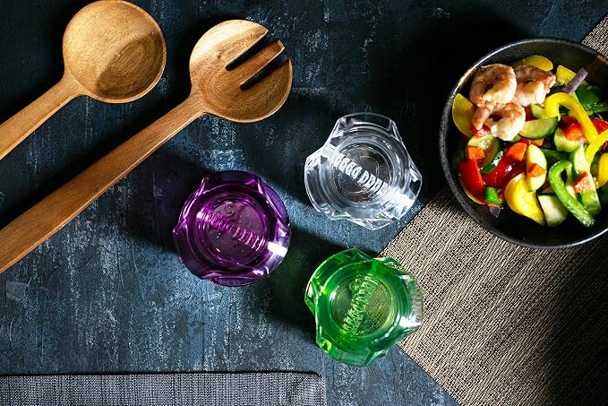 Garlic Twister 4th Gen – Garlic Mincer & Garlic Press in One, for Ginger, Herbs, Nuts & more, BPA-Free, Dishwasher Safe, 3–5 Clove Capacity - Purple