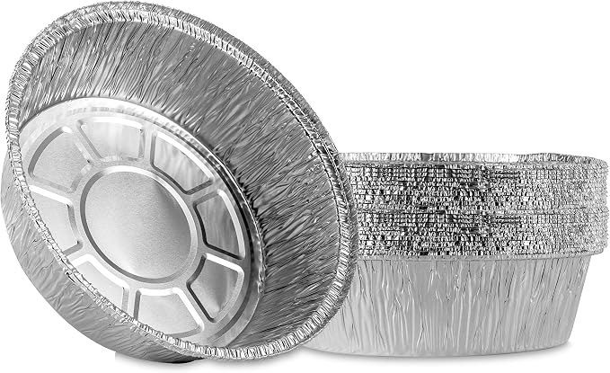 20Plasticpro 8'' Inch Round Tin Foil Pans Disposable Aluminum Pack of 20