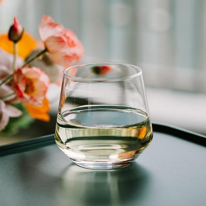 BTaT- Stemless Wine Glass, 12 oz, Set of 12, Wine Glasses No Stem