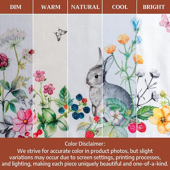 Maison d' Hermine Placemats Set of 4 Reusable 100% Cotton (13"x19") | Cloth Place Mats Washable Table Mats for Kitchen Dining Party Wedding Hotel Home Restaurant Spring Summer - Printemps