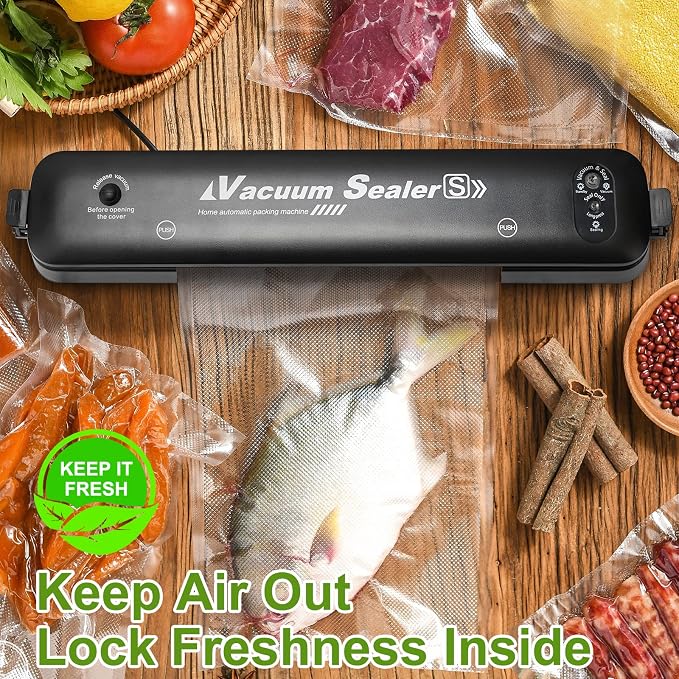 W&Y Vacuum Sealer Bags 8"x20' 3 Rolls Cut-to-Size Sous Vide,BPA Free | Commercial Grade, BPA Free, Freezer Bags, Sous Vide Cooking, Puncture Prevention, Vacuum Storage Bags