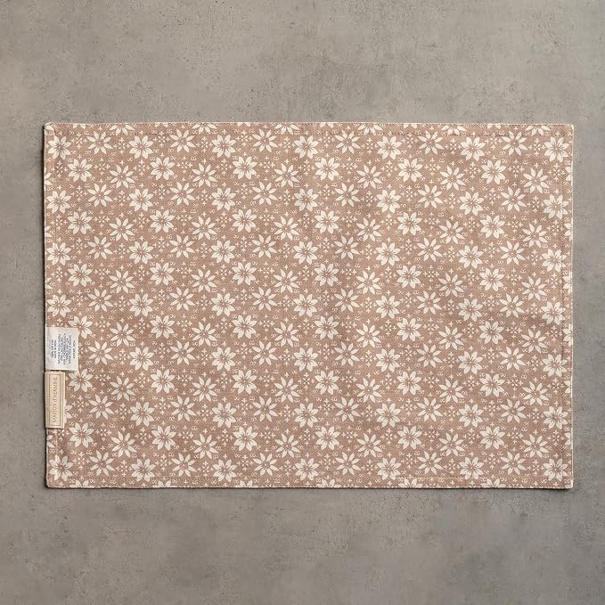 Maison d' Hermine Placemats Set of 4 Reusable 100% Cotton (13"x19") | Cloth Place Mats Washable Table Mats for Kitchen Dining Party Wedding Hotel Home Thanksgiving Christmas - Allure