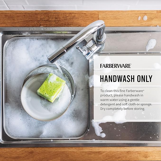 Farberware EdgeKeeper 5 Inch Santoku Knife with Self-Sharpening Blade Cover, High-Carbon Stainless Steel Blade with Oval Indentations, Ergonomic Handle