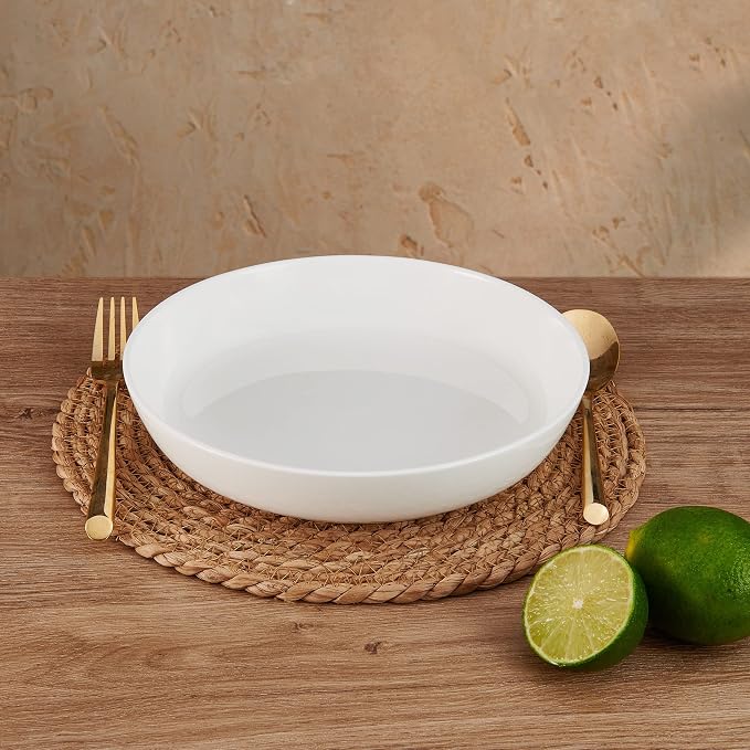 Mikasa Samantha Bone China Lightweight Chip Resistant Set of 4 Pasta Bowls Set, 9 Inch