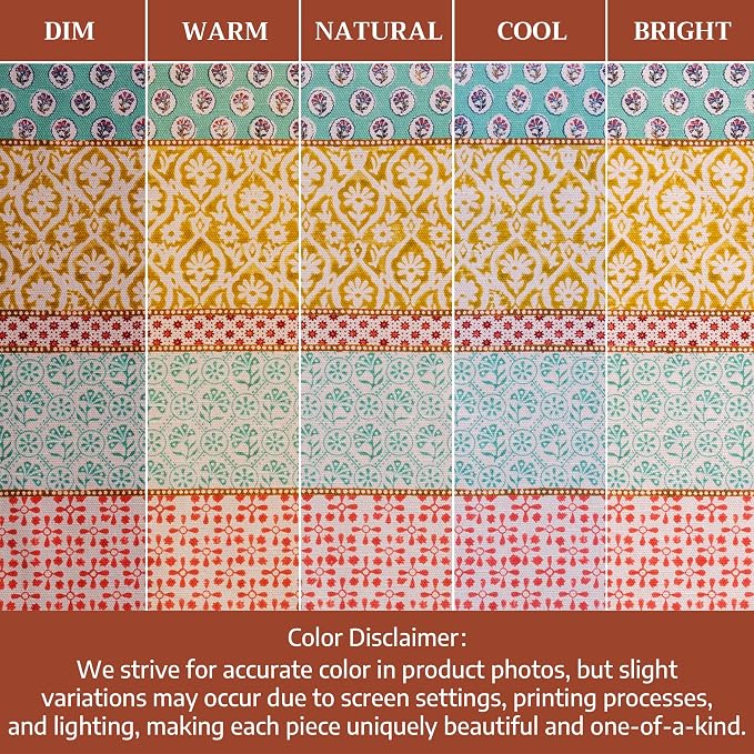Maison d' Hermine Placemats Set of 4 Reusable 100% Cotton (13"x19") | Cloth Place Mats Washable Table Mats for Kitchen Dining Party Wedding Hotel Home Restaurant Spring Summer - Provence