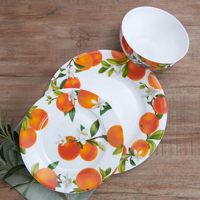 Mikasa Mandarin Bone China Lightweight Chip Resistant 12 Piece Dinnerware Set, Service for 4