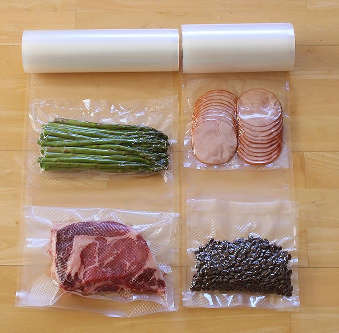 Simple Houseware 8"x16' Vacuum Sealer Bags Sous Vide Roll, BPA Free, 3-Pack | Commercial Grade, Airtight Food Storage