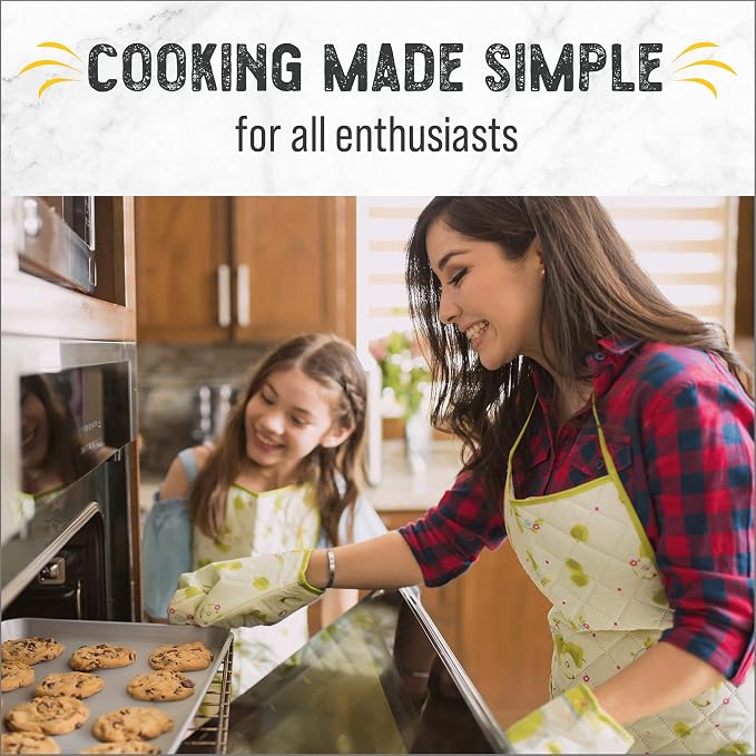 Baking Sheet, 2 Pack Half Sheet Pan with Stainless Steel Wire Rack Set - Easy Clean Cookie Sheets for Baking