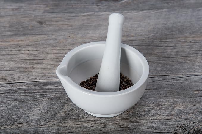 BIA Cordon Bleu 8-Ounce Mortar and Pestle Set, White (904031S1SIOC)