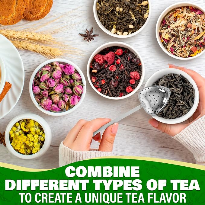 10 Pcs Heart Tea Infuser, 5.52 Inch, Stainless Steel Steeper | Heart Tea Strainer Bulk; Rust-Resistant; Dishwasher Safe; Secure Clasp, Easy Brewing Design; for Parties & Gifting