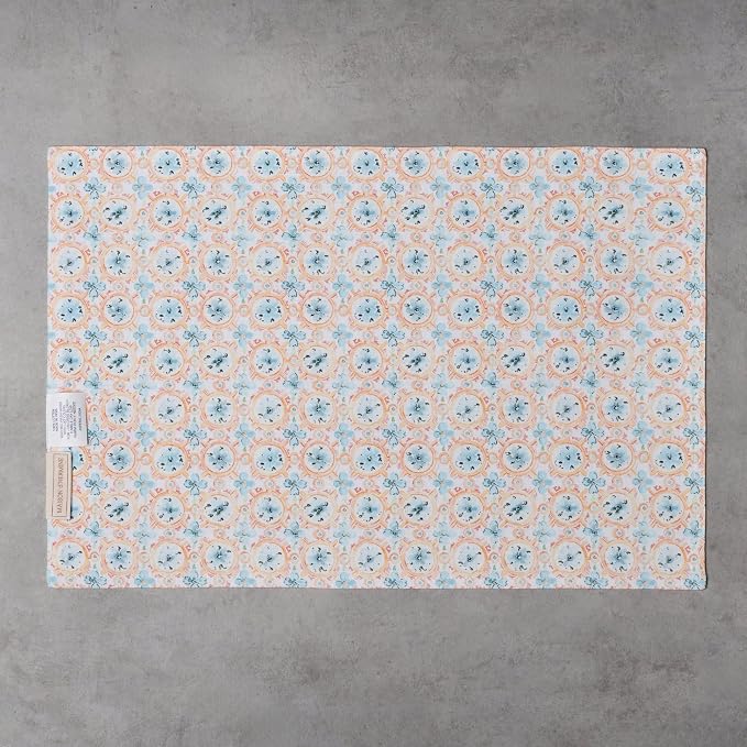 Maison d' Hermine Placemats Set of 4 Reusable 100% Cotton (13"x19") | Cloth Place Mats Washable Table Mats for Kitchen Dining Party Wedding Hotel Home Restaurant Spring Summer - Summer Whisper