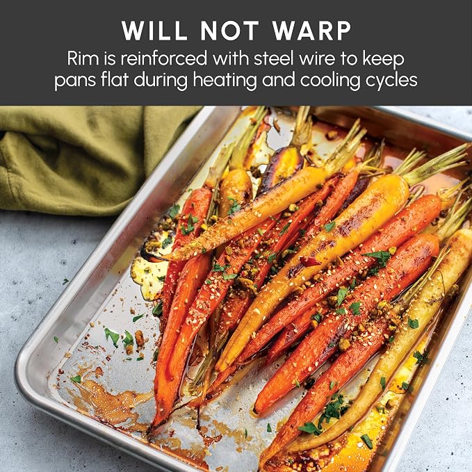 Nordic Ware Aluminized Steel Quarter Sheet Baking Pans, 2-Pack