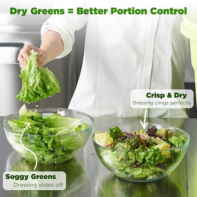 20 Quart (5 Gallon) Commercial Salad Spinner, Heawy Duty Manual Lettuce Dryer with Built-in Drain Hose, Large Vegetable Washer Holds 7 Lettuce Heads for Restaurant Kitchen Prep