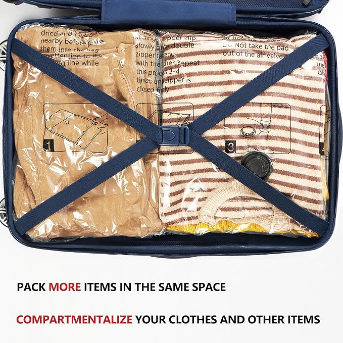 Vacuum Seal Bags for Clothing Travel and Home Storage, Travel Vacuum Bags with Electric Pump, Space Saver Compression Packing Cubes for Luggage Suitcase Bedding Blankets Clothes, 32 Combo