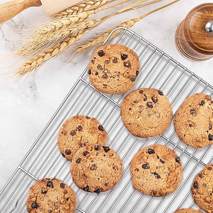 Herogo Large Cooling Rack Set of 2, 18.9" x 12.6" Stainless Steel Baking Racks for Oven | Rust-resistant & Heavy-duty, Oven & Dishwasher Safe, Baking Cooking Wire Rack, for Cookie Bread Bacon