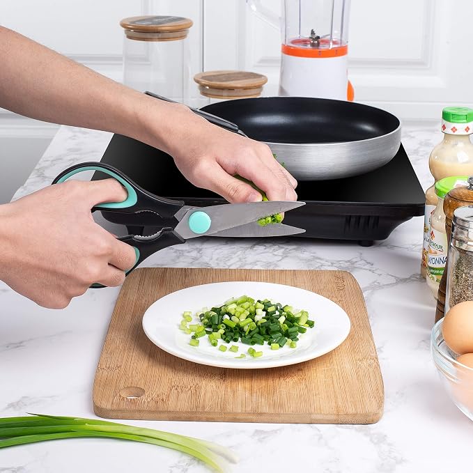 Mr. Pen- All Purpose Kitchen Shears with Protective Sheath, 8 Inch | Dishwasher Safe, Stainless Steel Food Scissors with Micro-Serrated Blades, Soft Grip Comfort Handle