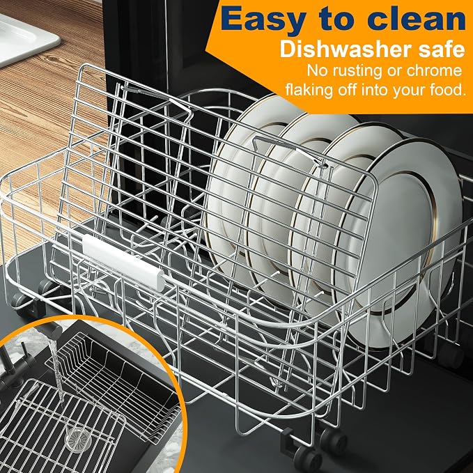 3 Tier Stackable Cooling Rack for Batch Cooling Cookie, Pizza, Cake-15.8”x 10”- Heavy Duty Cooling Racks for Cooking and Baking, Oven and Dishwasher Safe Baking Supplies-Silver