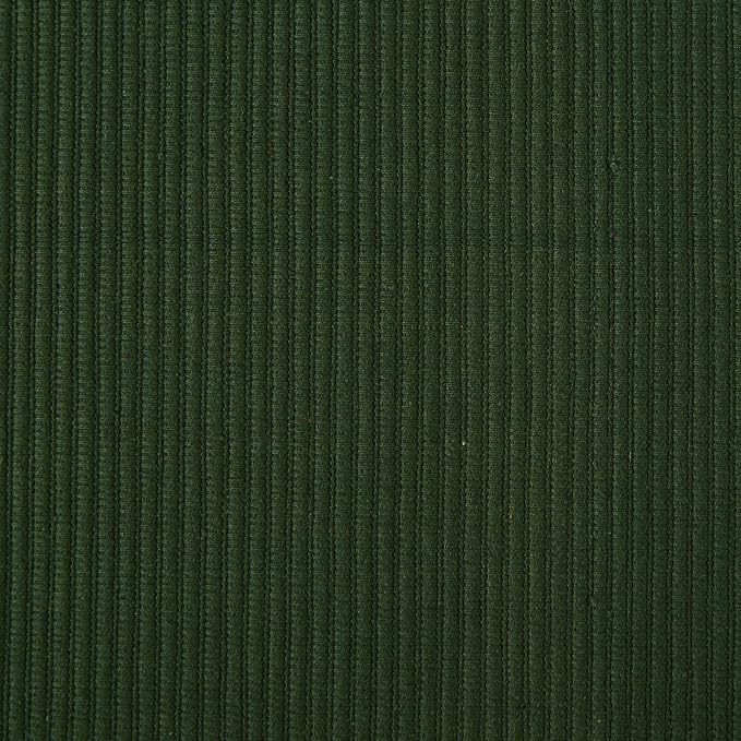 DII Basic Everyday Ribbed Tabletop 100% Cotton, Placemat Set, 13x19, Dark Green, 6 Piece