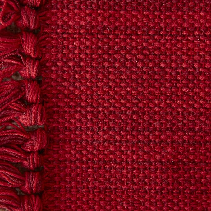 DII Variegated Tabletop Collection, Placemat Set3x19, Tango Red, 6 Piece