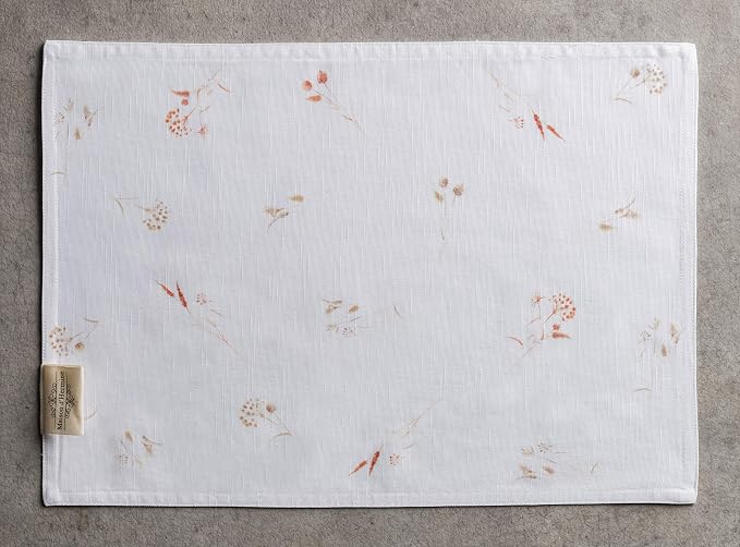 Maison d' Hermine Placemats Set of 4 Reusable 100% Cotton (13"x19") | Cloth Place Mats Washable Table Mats for Kitchen Dining Party Wedding Hotel Home Thanksgiving Christmas - Faisan D'Automne