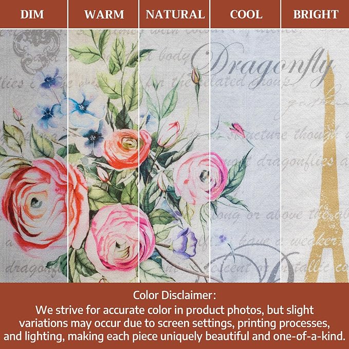 Maison d' Hermine Placemats Set of 2 Reusable 100% Cotton (13"x19") | Cloth Place Mats Washable Table Mats for Kitchen Dining Party Wedding Hotel Home Restaurant Spring Summer - Champ De Mars