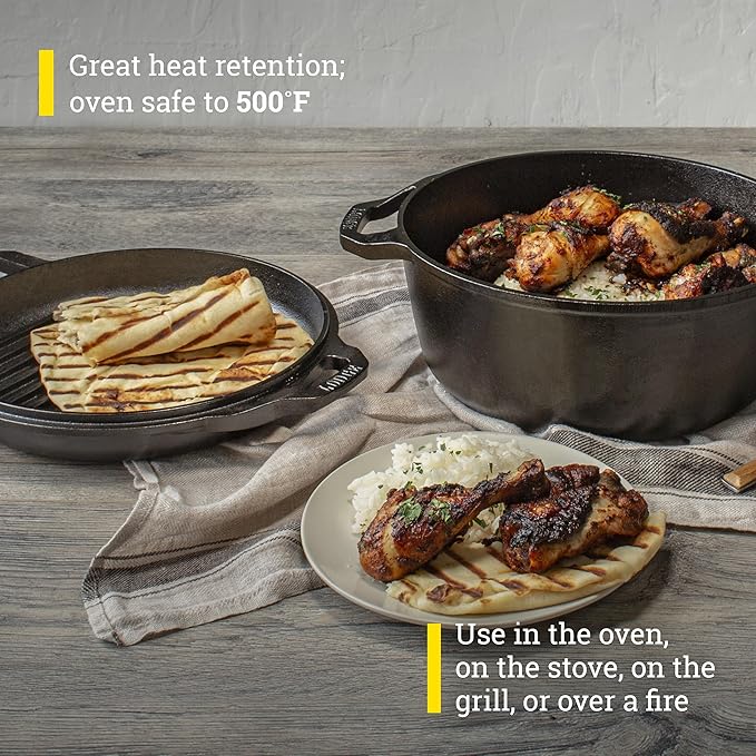 Lodge Chef Collection 6qt Double Dutch Oven