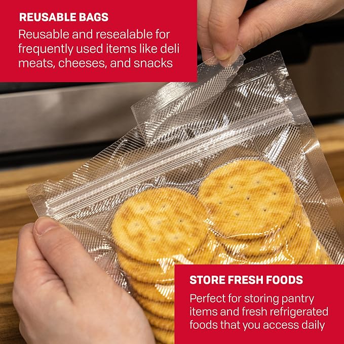 Nesco Vacuum Sealer Pint Zipper Bags - 50 count