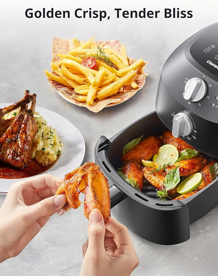 COMFEE' Compact 2.1-Quart Mini Air Fryer for Small Kitchens, Black